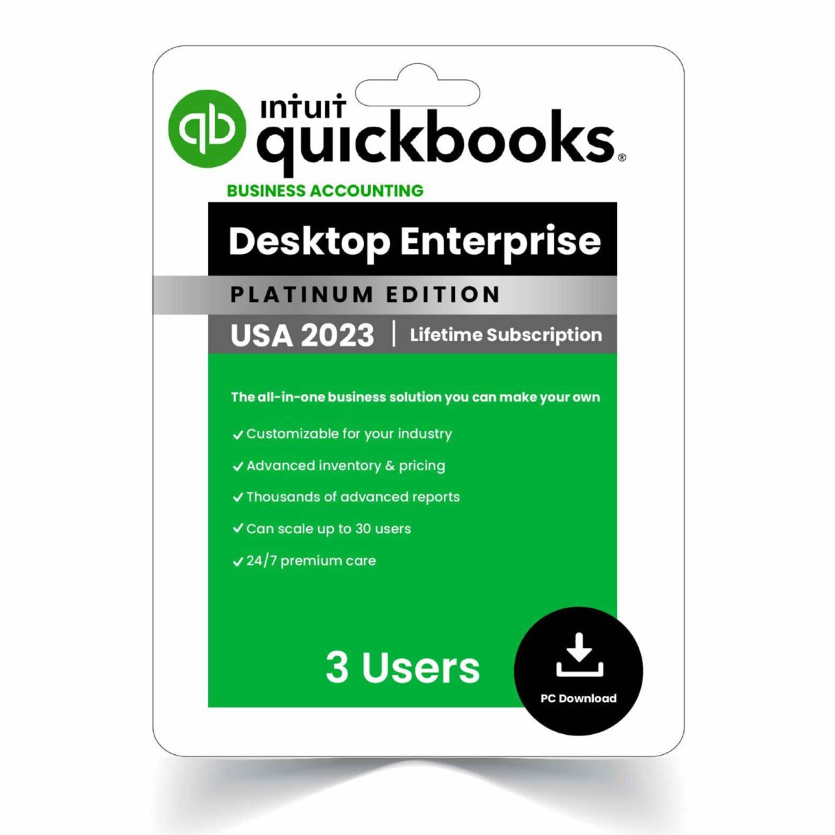 Quickbooks Desktop enterprise 2023 3 users