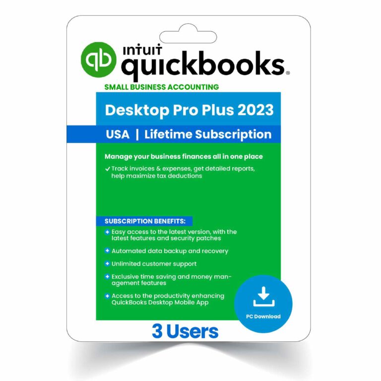 Quickbooks Desktop Pro Plus 2023 3 users