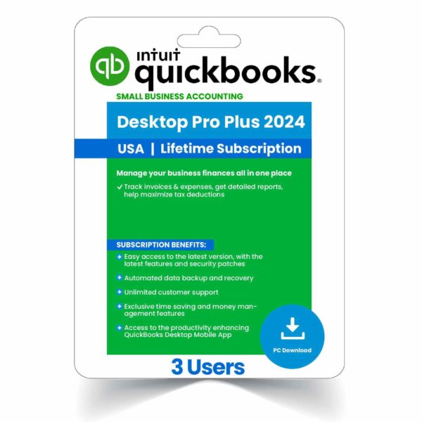 Quickbooks Desktop Pro Plus 2024 3 users