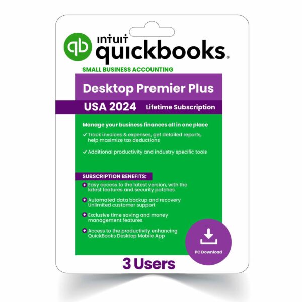 Quickbooks Desktop Premier plus 2024 3 users